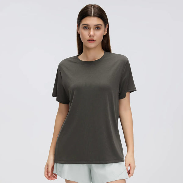 SPARK Women's Round Neck Short-sleeved Sports T-shirt DQ26088