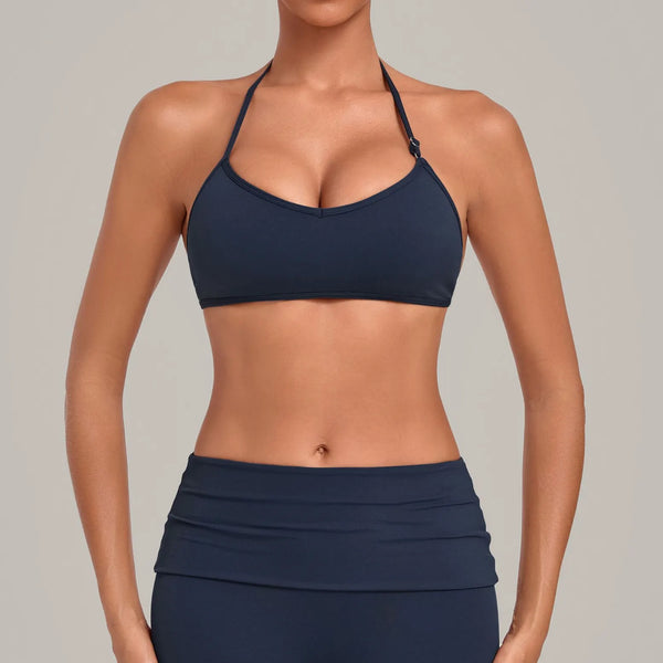 SPARK Women's Halter Neck Sports Bra with Built-In Pads TF8402