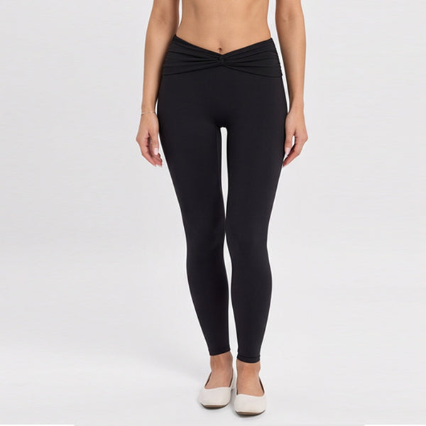 SPARK Shirred Waist Tummy Control Yoga Pants for Women FNK26071