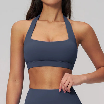 SPARK Summer Halter Neck High-Impact Yoga Fitness Bra ZC3091-2