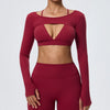 SPARK Women's Naked-Feel Brushed Long Sleeve Yoga Cover-Up Top YEL62538