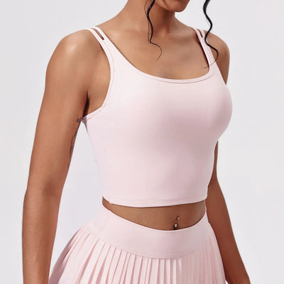 SPARK Beautiful Back Double Shoulder Straps Top CY5227