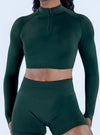 SPARK Half-Zip Yoga Fitness Long Sleeve Cropped Top OD7868