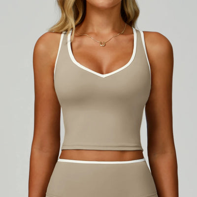 SPARK Women's Color Block Racerback Yoga Tank Top ZC9238