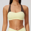 Spark Women's Color-Block Halter-Neck Yoga Sports Bra ZC2588