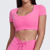 SPARK Soft Crew Neck Yoga Crop Top LQ4093