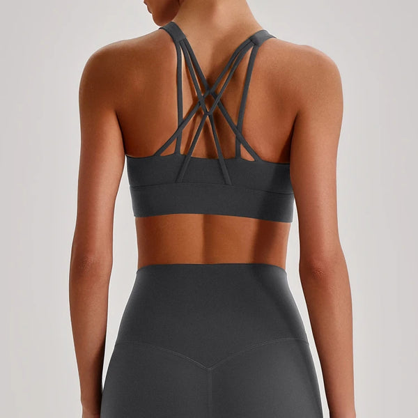 SPARK Women’s Crisscross Back Breathable Yoga Bra LQ4135