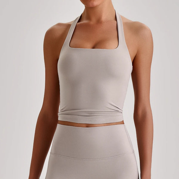 SPARK Women's Naked-Feel Halter Backless Yoga Tank Top LQ4150
