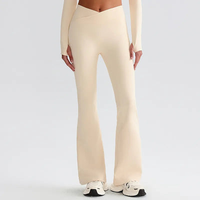 SPARK V Cut Waist Yoga Flared Pants LQ8007