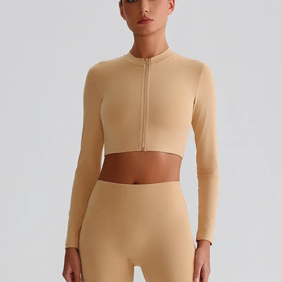 SPARK Fitness Cropped Long Sleeve Jacket LQ8022