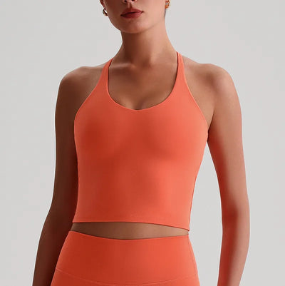 SPARK Yoga Crop Top with Sexy Cross Back LQ8028