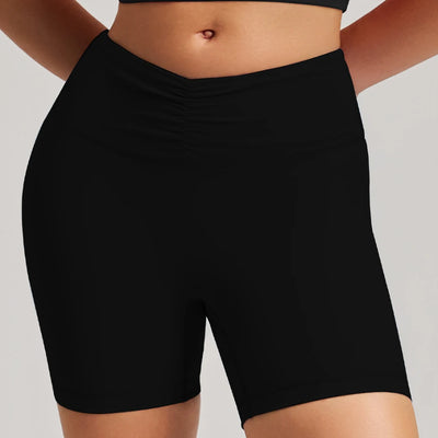 SPARK Women’s Scrunched Waist Yoga Gym Shorts RQ3461