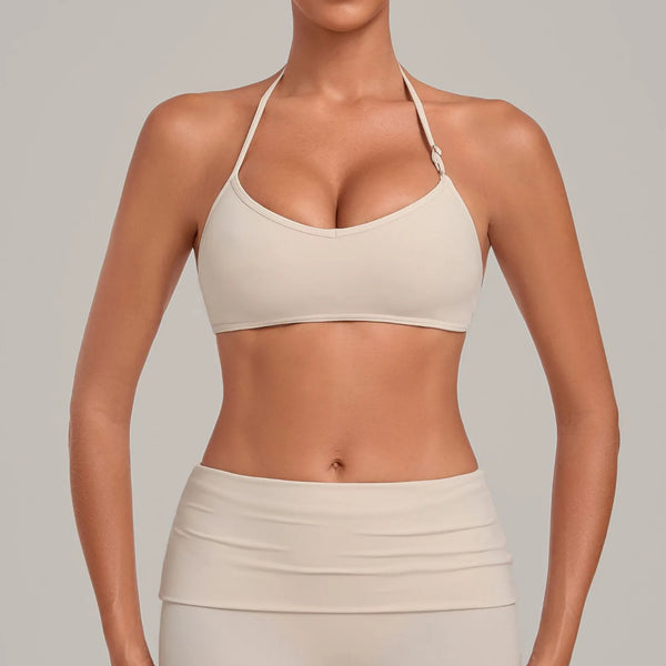 SPARK Women's Halter Neck Sports Bra with Built-In Pads TF8402