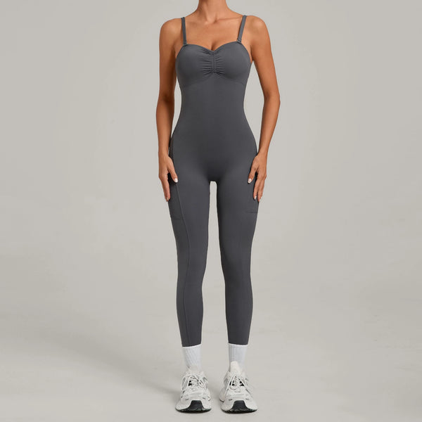 SPARK Women’s Versatile Yoga Jumpsuit with Side Pockets TF80663