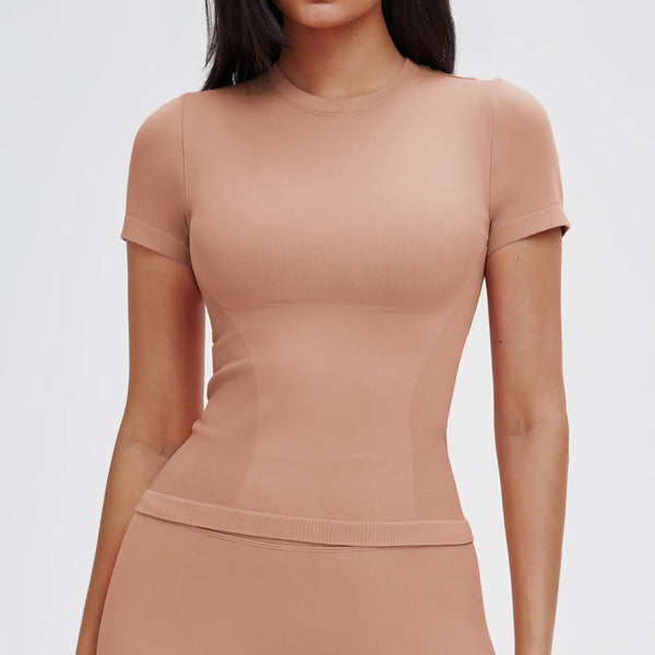 SPARK Seamless Crew Neck Yoga T-shirt Top ZC5081