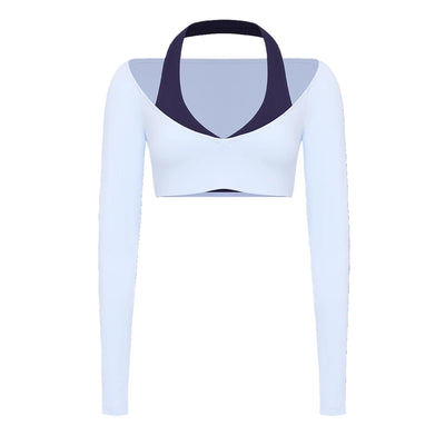 Spark Women's Halter Neck Crop Top Yoga Shirt FNK8816