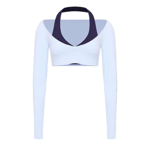 Spark Women's Halter Neck Crop Top Yoga Shirt FNK8816