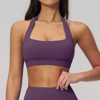 SPARK Summer Halter Neck High-Impact Yoga Fitness Bra ZC3091-2
