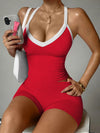 SPARK Seamless Women's Sexy Racerback Yoga Tank Top&Shorts Set HY5481