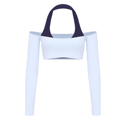 Spark Women's Long Sleeve Crop Top Yoga Shirt FNK881201