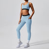 SPARK Contrast Color Two Piece Fitness Set JK235
