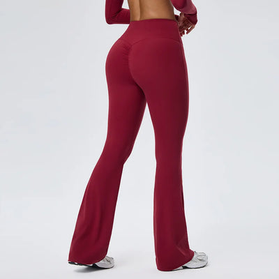 SPARK Women's High-Waist Butt-Lifting Yoga Flared Pants YEL52338