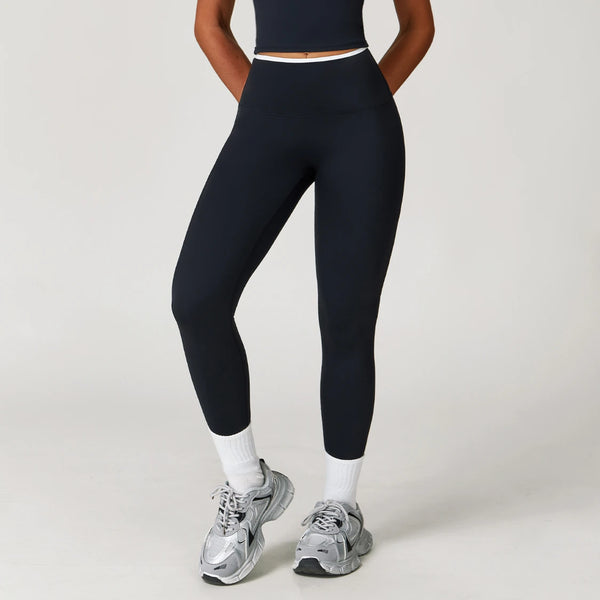 SPARK Women's High Waist Yoga Pants with Color Block ZC9238