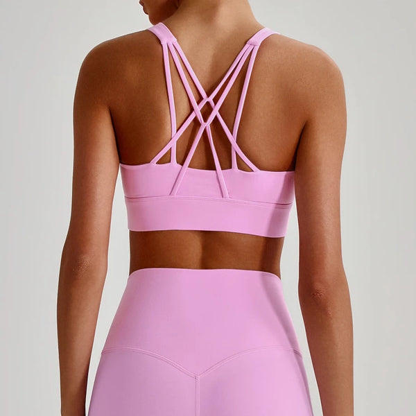 SPARK Women’s Crisscross Back Breathable Yoga Bra LQ4135