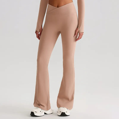 SPARK V Cut Waist Yoga Flared Pants LQ8007