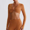 SPARK Twist Deep V Workout Cropped Top LQ8019
