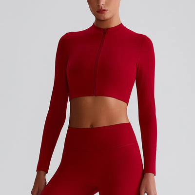 SPARK Fitness Cropped Long Sleeve Jacket LQ8022