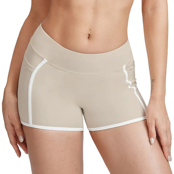 SPARK Contrast Color Naked Feeling Yoga Shorts with Pockets ZC2501