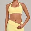 SPARK Women's Bare-feel Halter Neck Open Back Yoga Workout Bra QS5423
