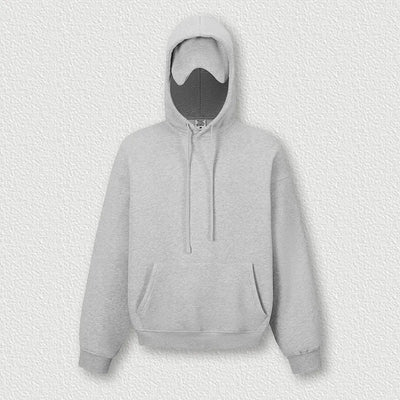 SPARK Men's Solid Color Hooded Sweatshirt with Eye Mask TH2692