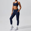 SPARK Contrast Color Two Piece Fitness Set JK235