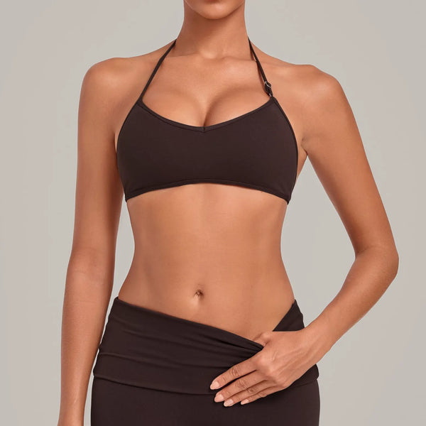 SPARK Women's Halter Neck Sports Bra with Built-In Pads TF8402