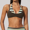 SPARK New Color-blocked Polka Dot Yoga Bra ZC4549