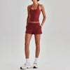 SPARK Women's Racerback Tank Top&Quick Dry Shorts 2 Piece Yoga Set LQ4123