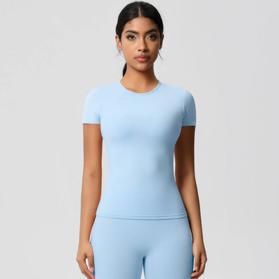 SPARK Normal Slim Yoga Short Sleeve Top LR7103
