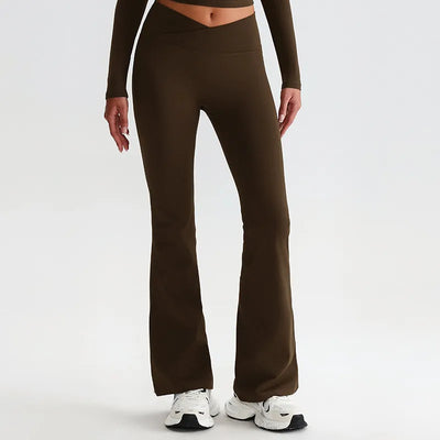 SPARK V Cut Waist Yoga Flared Pants LQ8007