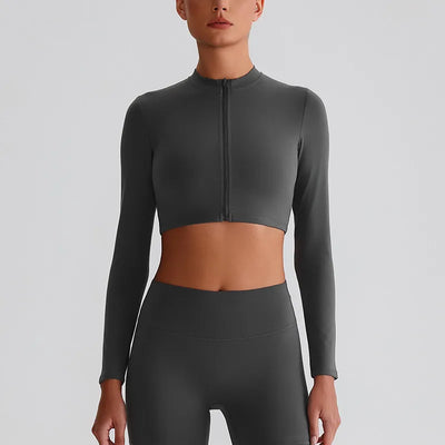 SPARK Fitness Cropped Long Sleeve Jacket LQ8022