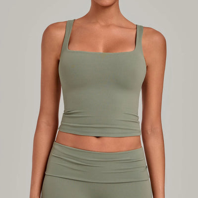 SPARK Women’s Square Neck Yoga Tank Tops TF6012