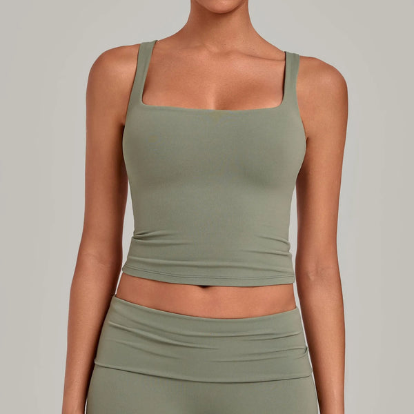 SPARK Women’s Square Neck Yoga Tank Tops TF6012