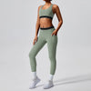 SPARK Contrast Color Two Piece Fitness Set JK235