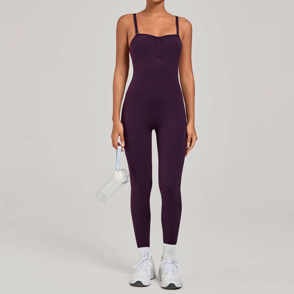 SPARK Women’s Versatile Yoga Jumpsuit with Side Pockets TF80663