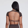 SPARK Backless Padded Yoga Crop Top LQ4097