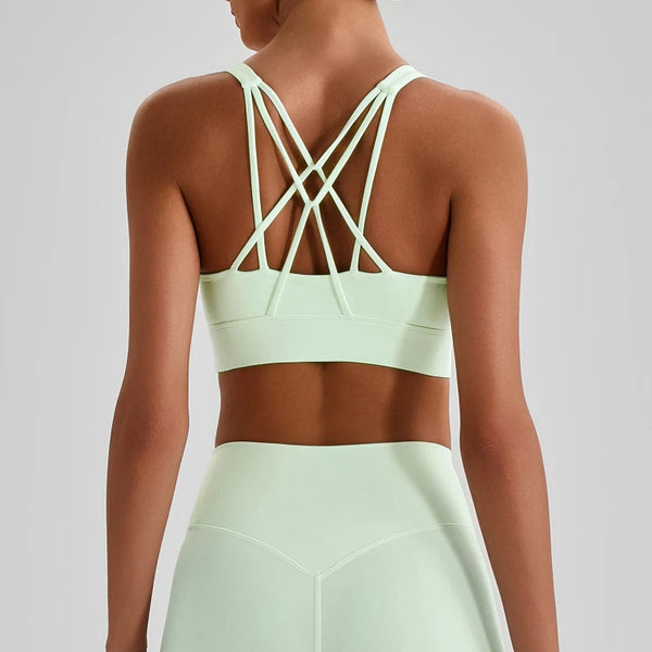 SPARK Women’s Crisscross Back Breathable Yoga Bra LQ4135