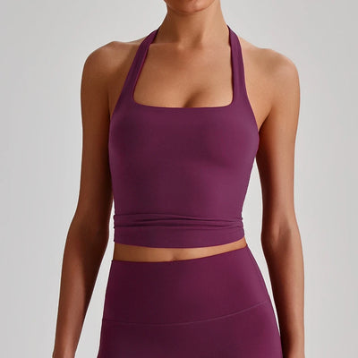 SPARK Women's Naked-Feel Halter Backless Yoga Tank Top LQ4150