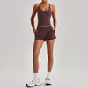 SPARK Women's Racerback Tank Top&Quick Dry Shorts 2 Piece Yoga Set LQ4123