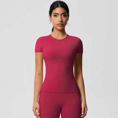 SPARK Normal Slim Yoga Short Sleeve Top LR7103